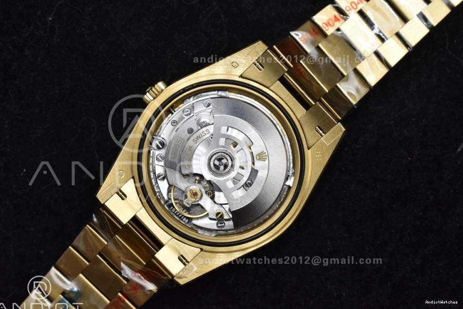GMF 904L Diamond A3255 Gain YG 723 DayDate President On Weight GoAnywhere Markers Gold Dial Steel 40 V Bracelet 1021